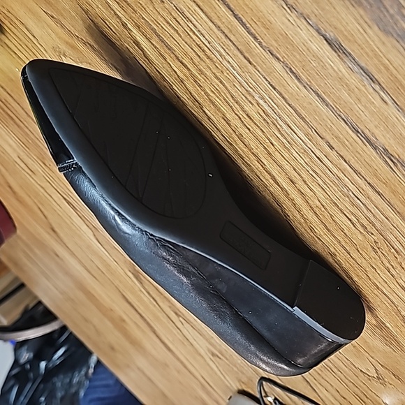 Anne Klein iflex Leather Wedge Heels Black sz-7 - Picture 6 of 7